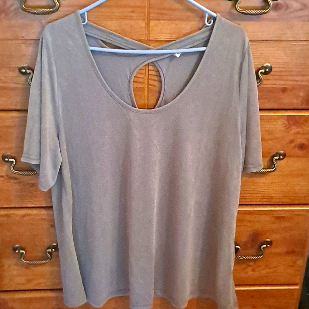 Pol womens shirt with criss cross back, size large